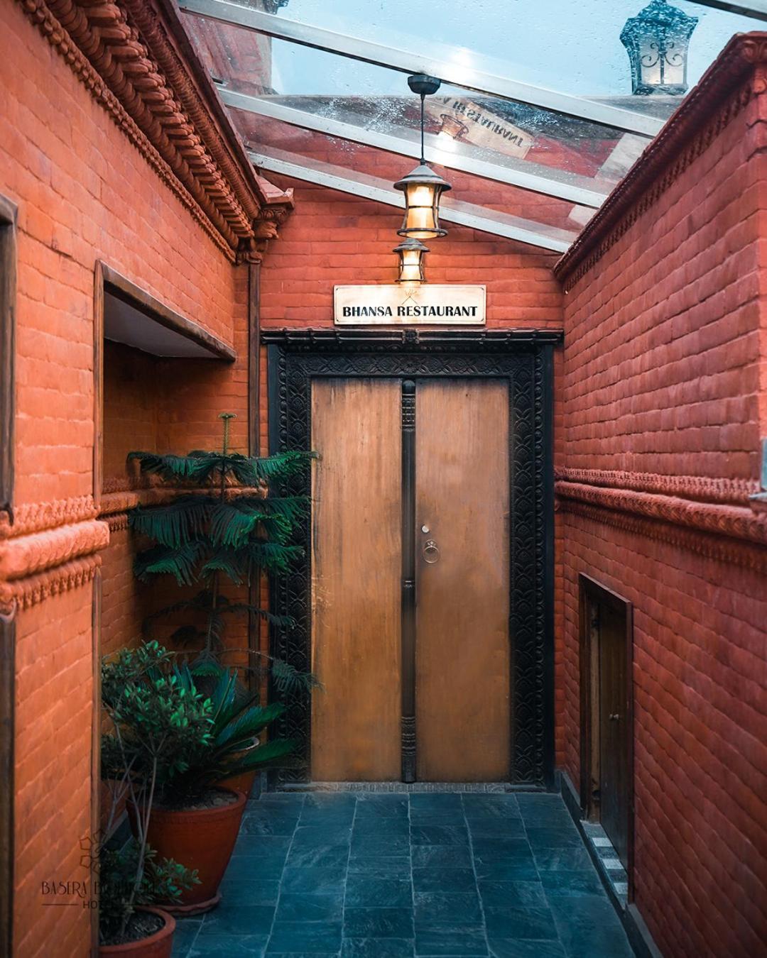 Basera Boutique Hotel 카트만두 외부 사진 Entrance to the restaurant