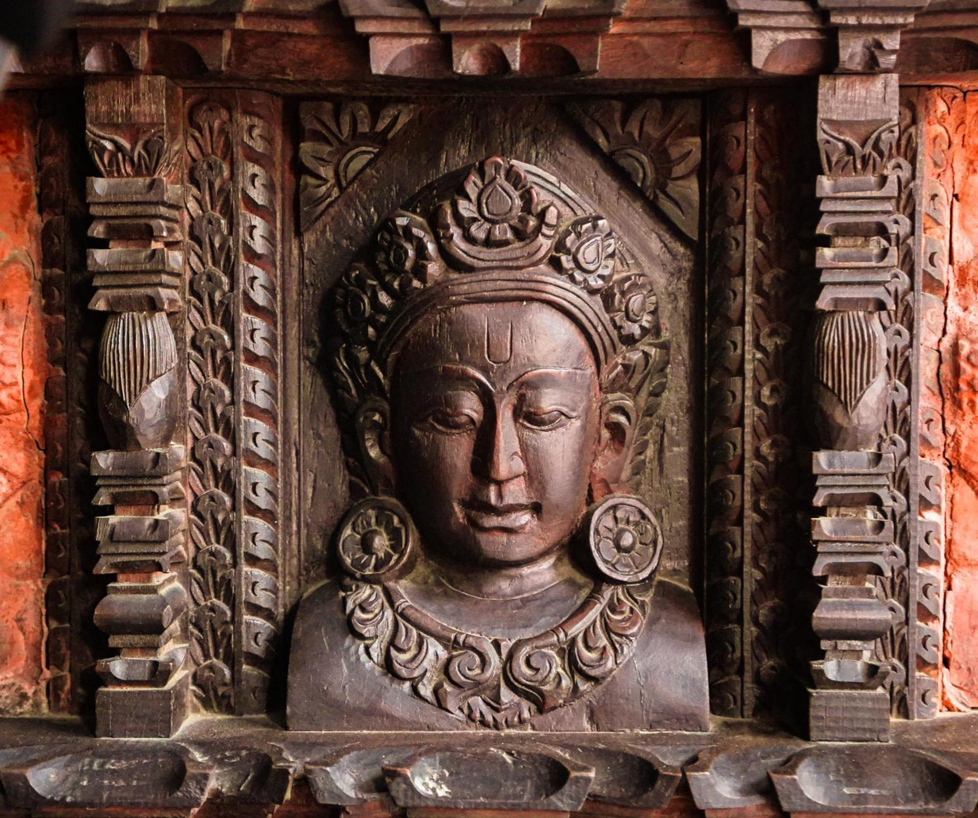 Basera Boutique Hotel 카트만두 외부 사진 A 12th-century statue of the Buddha at the temple